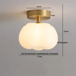 Cotton Shape LED Ceiling Lamp - Cream. Nordic Style, Hallway Balcony Porch Light.