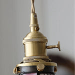 Afralia™ Tiffany Glass LED Pendant Lamp with Walnut Knob Switch