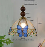 Butterfly Tiffany Glass Pendant Lamp Modern Nordic LED Hanging Light