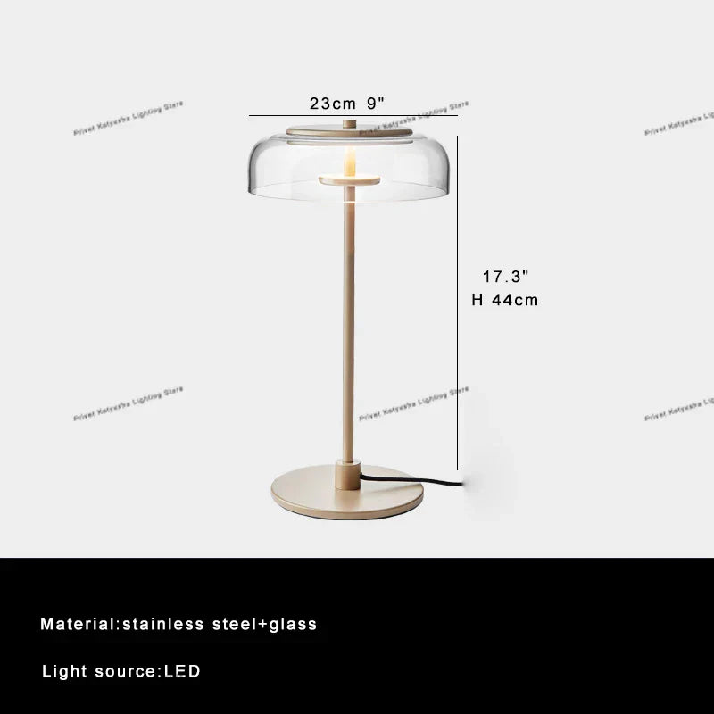 Modern Clear Glass LED Floor Lamp for Home Decor & Living Room Lightning