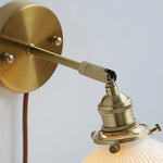 White Glass LED Wall Light | Modern Rotate Plug-In Sconce Lampara De Pared