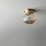 Copper Glass Ball LED Ceiling Light - Modern Style Indoor Lighting Fixtures