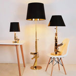 Gun Floor Lamp Electroplated Metal Table Desk Light