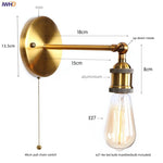 Afralia™ Loft LED Wall Light Industrial Vintage Bedroom Bedside Lamp
