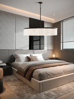 Luxury Marble Ceiling Pendant Light: Elegant LED Dimmable Fixture for Living Room