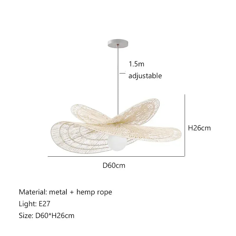 Rattan Pendant Lights, Creative Dining Room Chandeliers for Home Decor