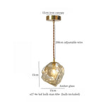 Small Glass LED Pendant Lights Japanese Vintage Hanging Lamp