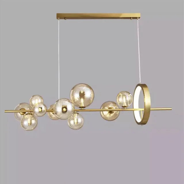 Glass Ball LED Chandelier: Modern Nordic Style for Living, Dining, Kitchen, Study