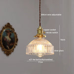 Copper Glass LED Pendant Light for Modern Home Decor - Hanging Lamp
