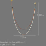 Designer Leather Chandelier Belt Pendant Light for Modern Spaces