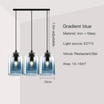 Smoke Grey Glass Chandelier for Living room Bedroom Kitchen Coffee Shop Light