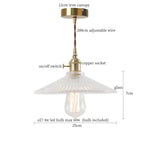 Clear Glass LED Copper Pendant Lighting for Minimalist Decor
