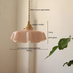 Yellow Glass LED Pendant Light: Modern Nordic Hanging Lamp for Dining Room & Kitchen