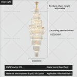 Crystal Chandelier for Penthouse Villa Living Room - Modern Light Luxury Design