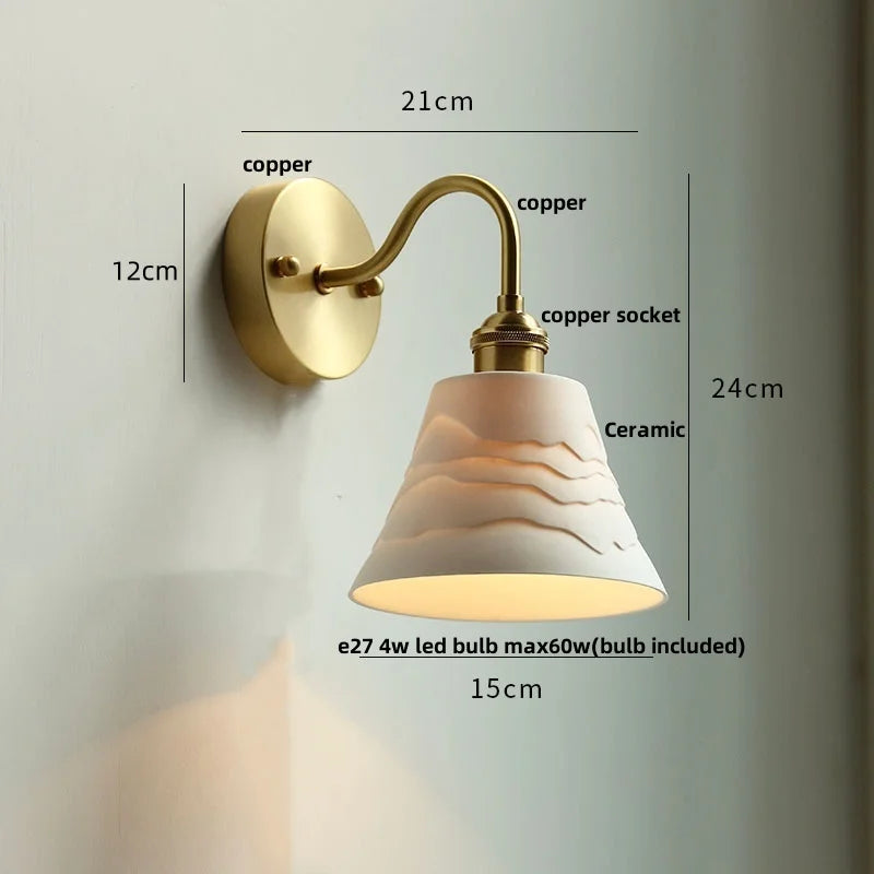 Clear Glass LED Wall Sconce Pull Chain Switch Modern Stair Light