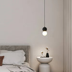 Afralia™ Black Travertine LED Hanging Pendant Light - Nordic Modern Home Decor