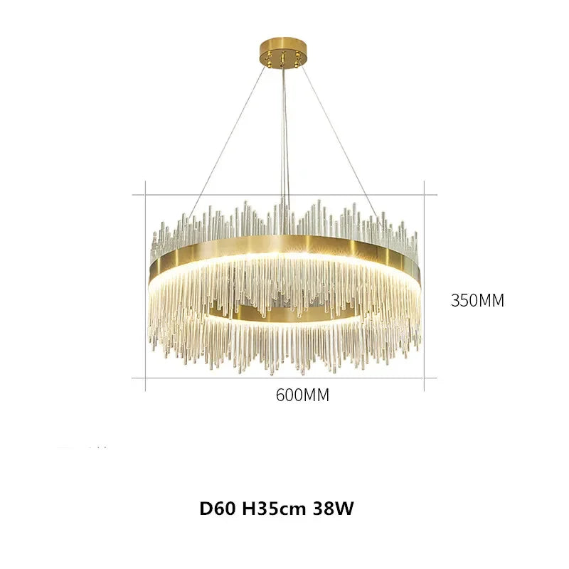 Modern Luxury Glass LED Pendant Light Chandelier