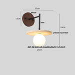 Yellow Travertine LED Wall Lamp Iron Pull Chain Nordic Stair Light Fixtures