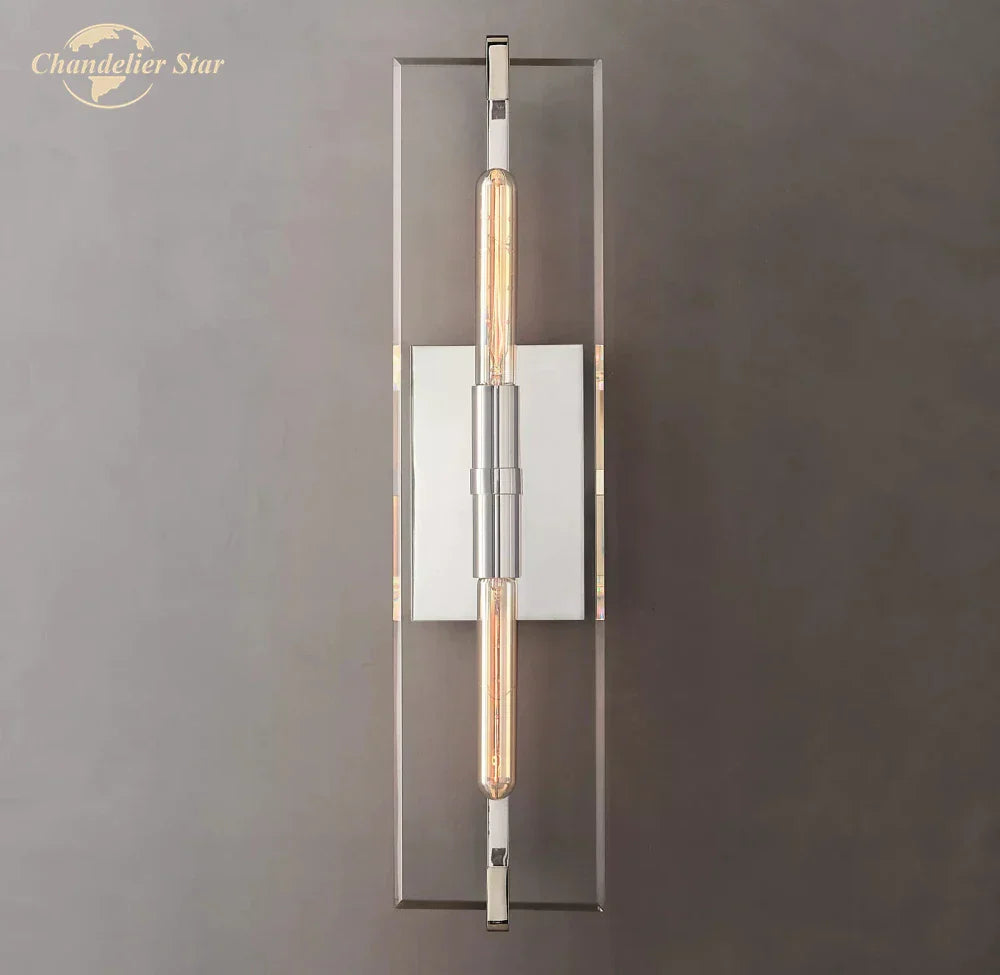 Modern Glass Wall Sconces | Marbuzet Linear Bedroom Living Room Lighting