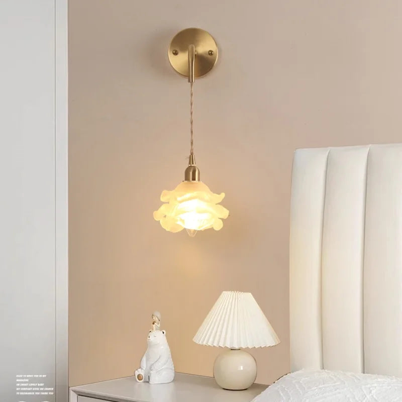 LED Glass Wall Lamp: Luxury Modern Bedroom Coffee Home Decor Vanity Light