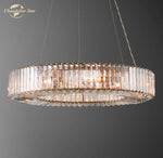 Crystal Halo Pendant Light: Elegant Chandelier for Bedroom Living Room Dining Room Decor