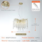 Crystal Tassel Chandelier Luxury Pendant for Home, Living Room, Dining Room, Hotel Hall