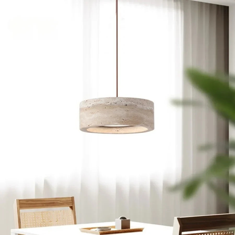 Yellow Cave Stone LED Pendant Light | Nordic Modern Wabi Sabi Hanging Lamp