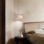 LED Pendant Lamp Yellow Travertine Adjustable Wabi Sabi Light