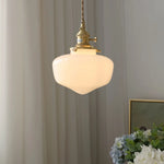 Glass LED Pendant Light Fixture Knob Switch Nordic Modern Hanging Lamp