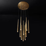 Retro Copper Gold Chandelier Pendant Light for Living Room Dining Bar
