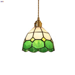 Glass LED Pendant Lamp Tiffany Style Hand Stitch Dining Room Lights