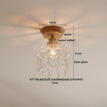 Wood Glass LED Ceiling Lamp Modern Plafondlamp for Home Restaurant Living Room