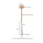 Micro Cement Wood LED Pendant Lamps for House Kitchen Living Room Decor