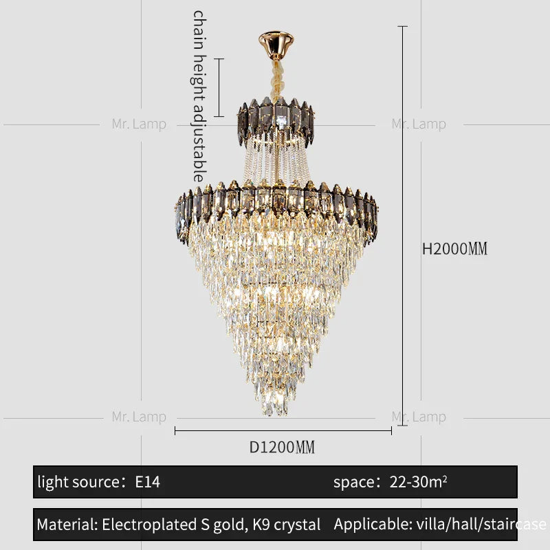 Postmodern Crystal Chandelier for Luxe Spaces