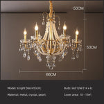 Crystal LED Chandelier Pendant Lights for Villa Stairs and Hotel Decor