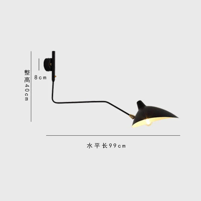 Black Serge Mouille Wall Lamp: Nordic Design, Creative Living Room Decor