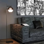 Black Glass Ball Floor Lamp: Minimalist Nordic Design for Living Room & Bedside Lighting