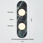 Nordic LED Wall Lights White Glass Bedside Lamp Sconce for Modern Decor