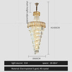 Elegant Crystal Chandelier for Duplex Spiral Staircase and Living Room