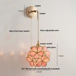 Modern Clear Glass LED Wall Light with Pull Chain for Bar, Cafe, Bathroom Mirror