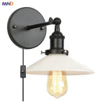 LED Wall Lights: Industrial Style Bedside Lamp for Kitchen, Reading, Cafe - White Class