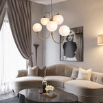 Glass Balls Chandelier Pendant Light for Living Dining Room