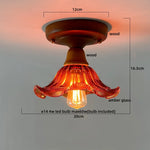 LED Glass Wood Ceiling Light Modern Plafondlamp for Living Room