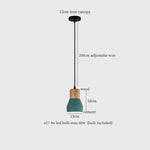 Cement LED Pendant Lamp Industrial Decor Bedroom Living Room Bar Cafe