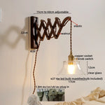 Walnut Copper LED Wall Lights - Modern Bedroom Balcony Living Room Decor