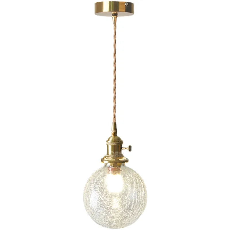 Copper Glass LED Pendant Light for Modern Home Decor