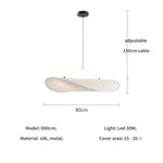 Afralia™ Silk LED Pendant Light Modern Nordic Chandelier Luminarias