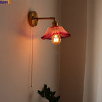 Japanese Style LED Glass Copper Wall Lamp Sconce for Restaurant, Bar, Bedroom, Bathroom