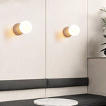 Yellow Travertine LED Wall Lamp Sconce Glass Mirror Light Home Decor
