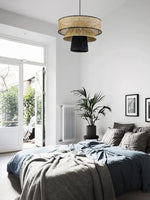 Nordic Rattan Pendant Lights: Retro Woven Chandeliers for Living Room & Restaurant